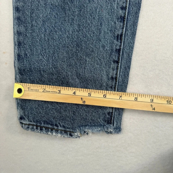 Pacsun Button Fly Straight Leg Jeans Womens Size 27 Medium Blue High Rise - Picture 12 of 13